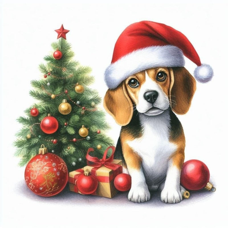 Christmas Dog | Diamond Painting