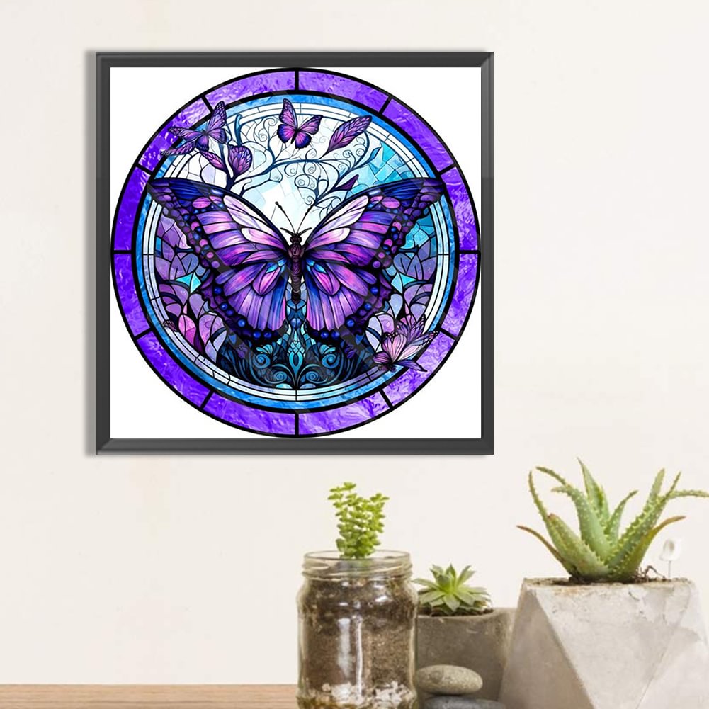 Glass Stained Flowers | Diamond Painting