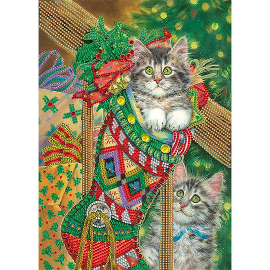 Christmas Cat | Cross Stitch Embroidery