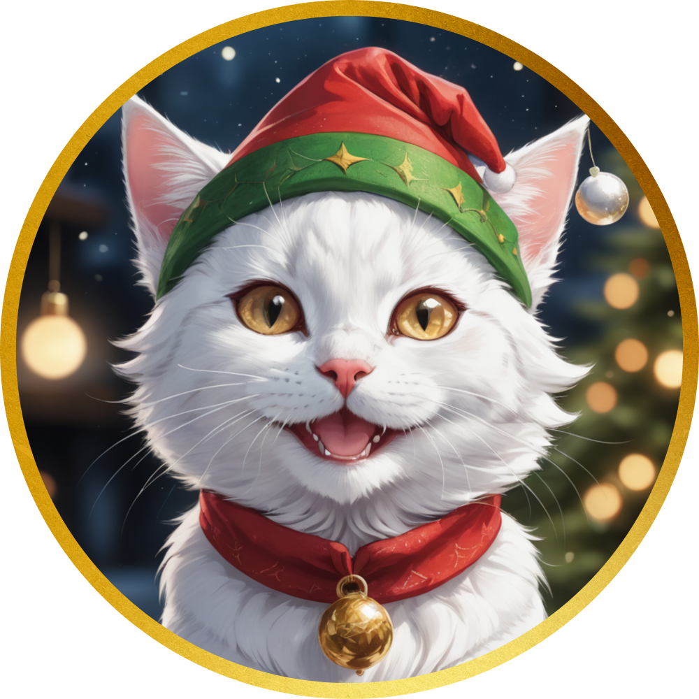 Christmas cat | Diamond Painting