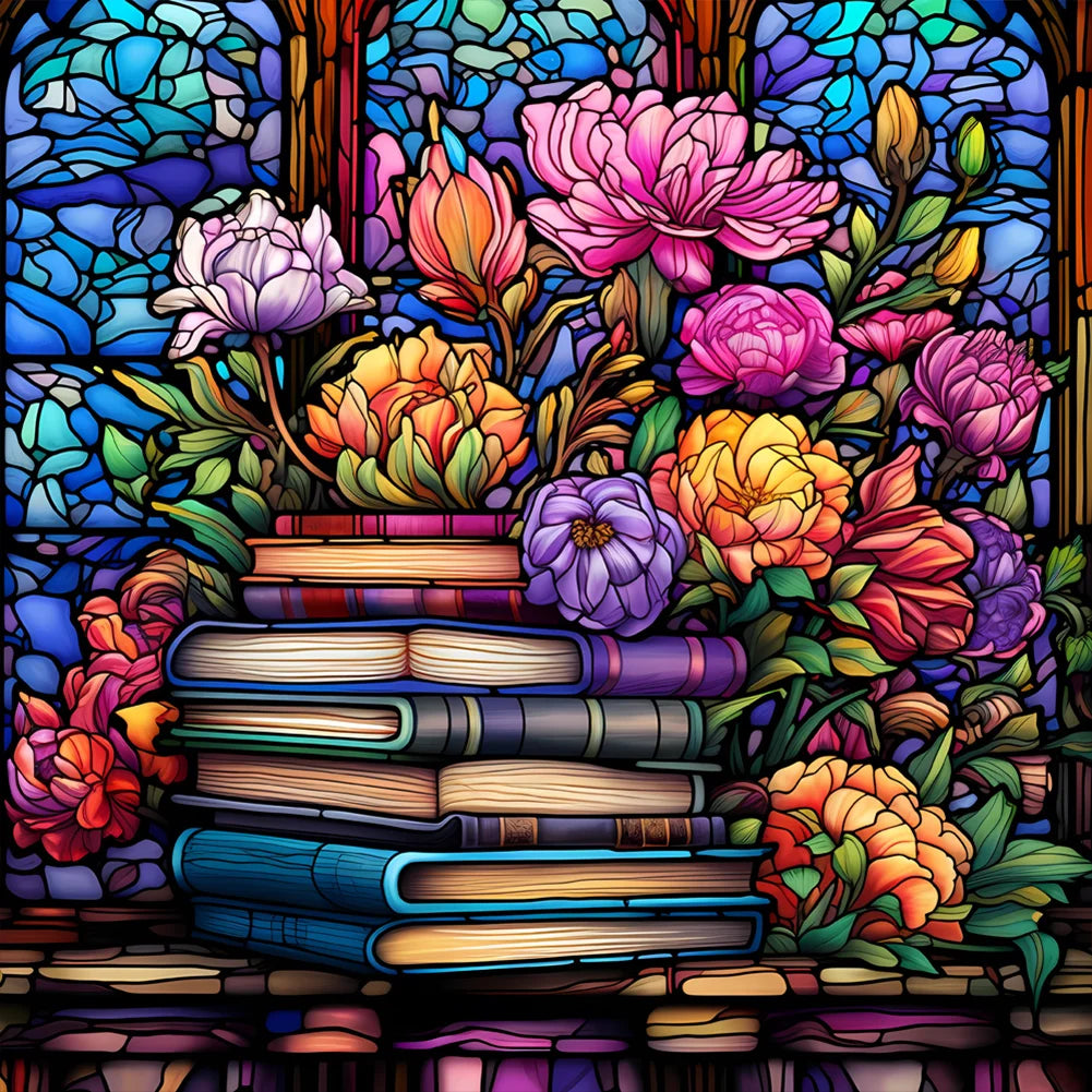 Books Flower | Diamond Painting