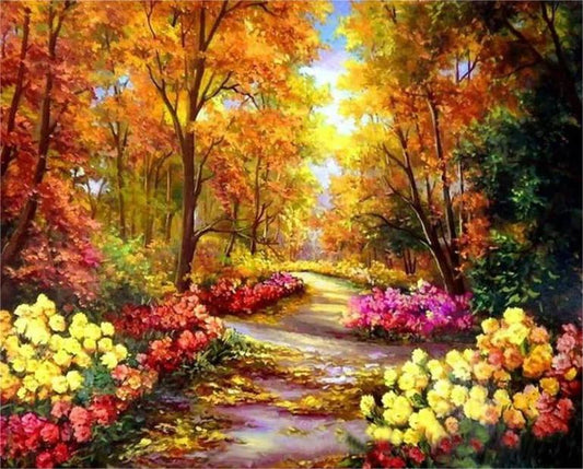 Autumnal Woods | Cross Stitch Embroidery