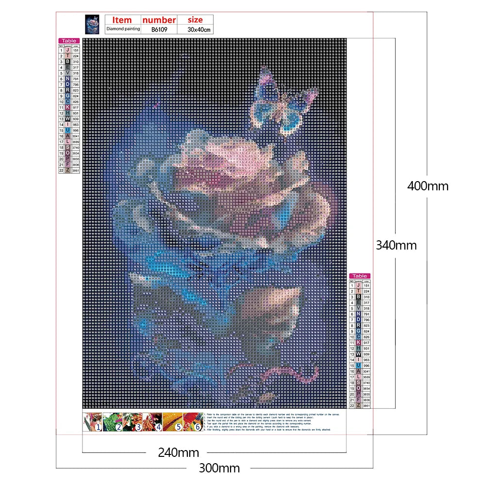 Butterfly Rose | Diamond Painting