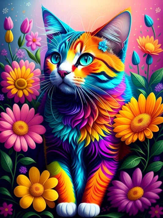 Colorful Cat | Diamond Painting