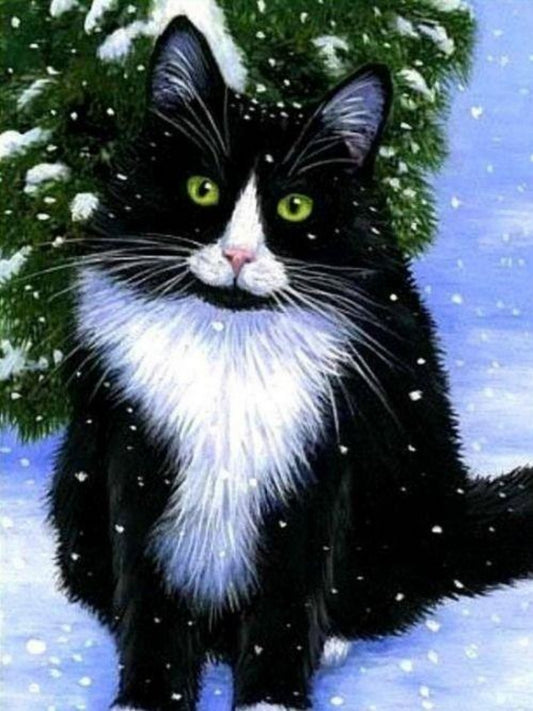 Tuxedo Cat  | Diamond Painting