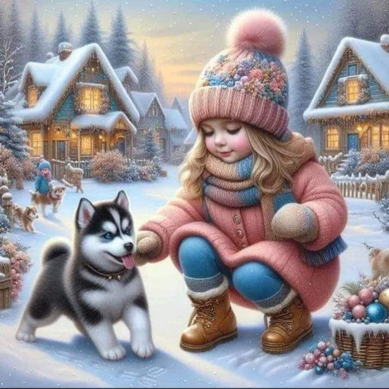 Christmas Dog | Diamond Painting