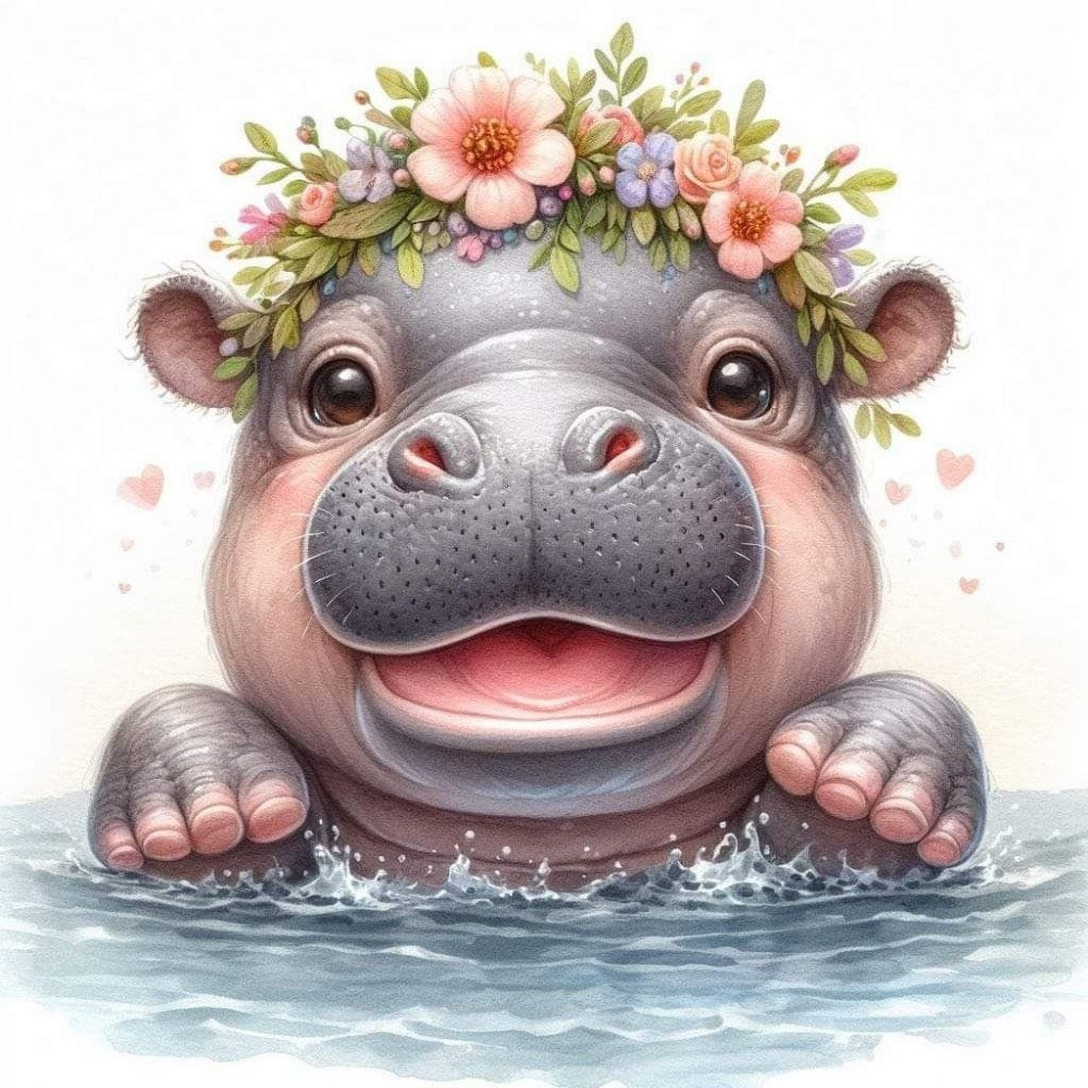 Hippo | Diamond Painting