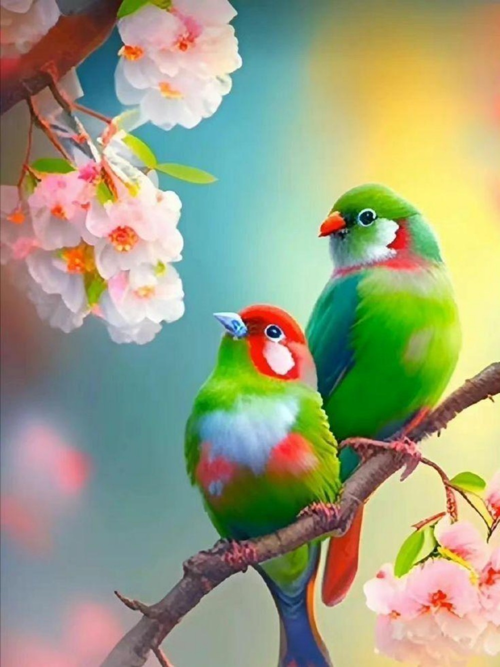 Birds and Flowers | Diamond Painting