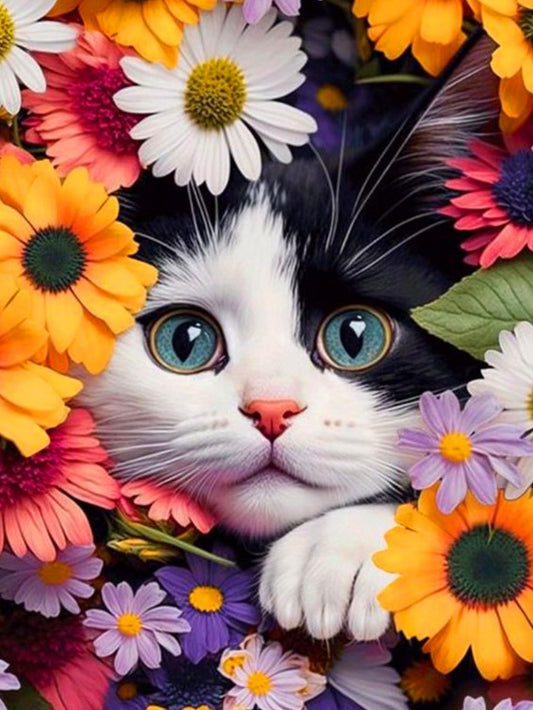 Tuxedo Cat  | Diamond Painting