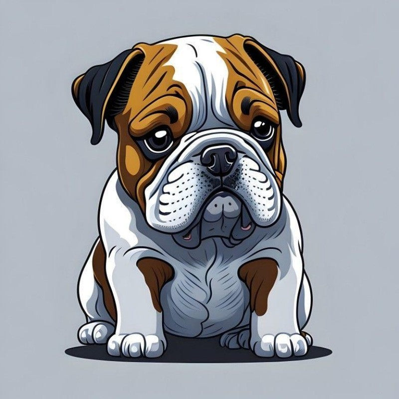 Dog English Bulldog | Diamond Painting