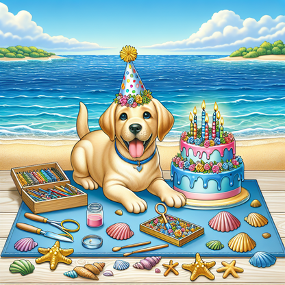 Yellow Labrador Dog | Diamond Painting