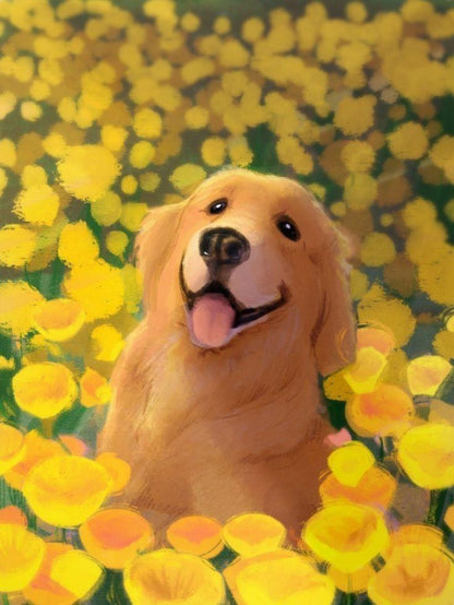 Yellow Labrador Dog | Diamond Painting