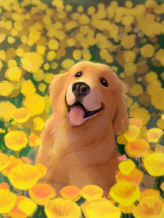 Yellow Labrador Dog | Diamond Painting