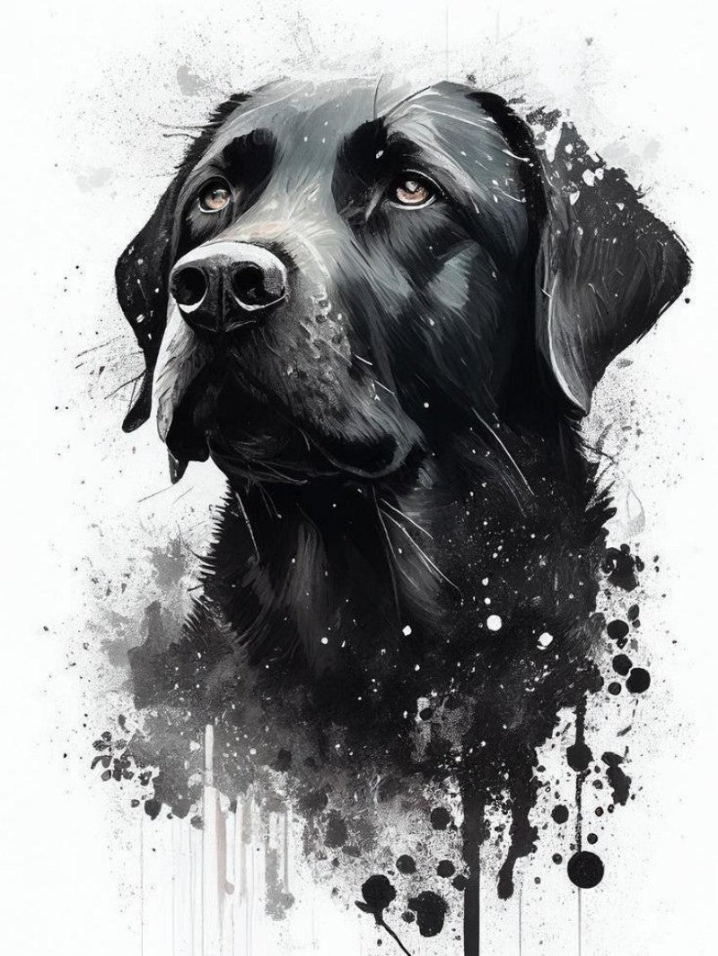 Black Labrador Dog | Diamond Painting