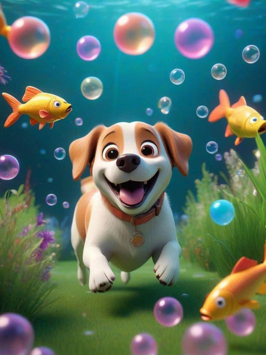 Underwater Dog | Diamond Painting