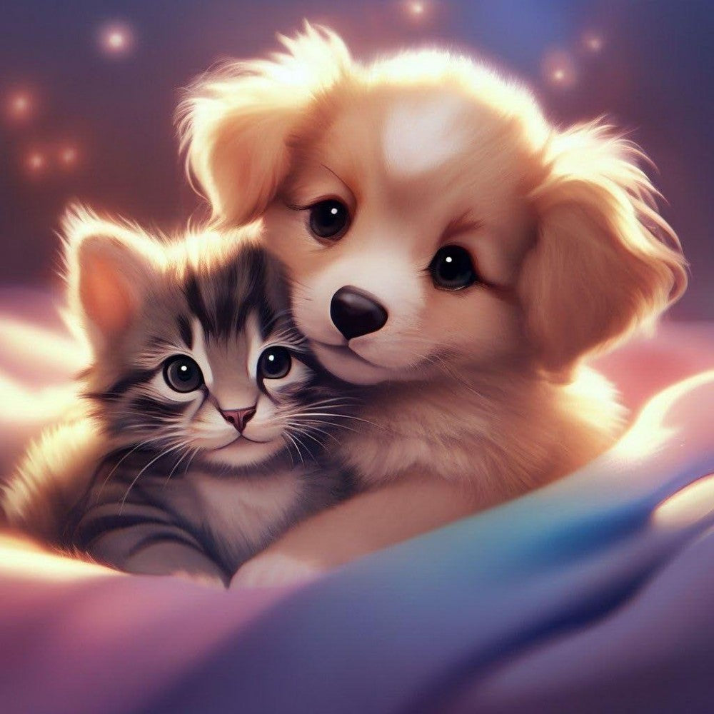 Cat and Dog | Diamond Painting