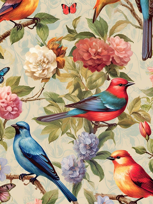 Birds and Flowers | Diamond Painting