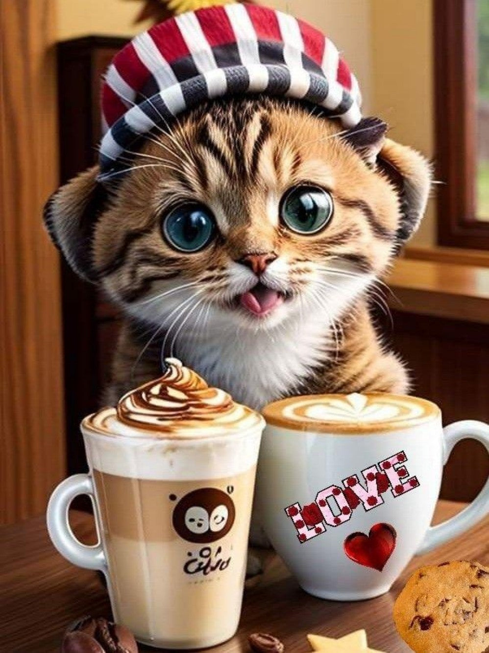 Cat Cafe Coffee | Diamond Painting