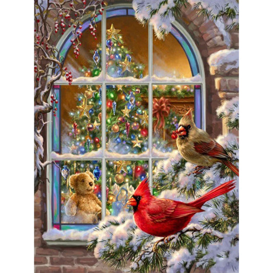 Christmas Cardinal Bird | Diamond Painting