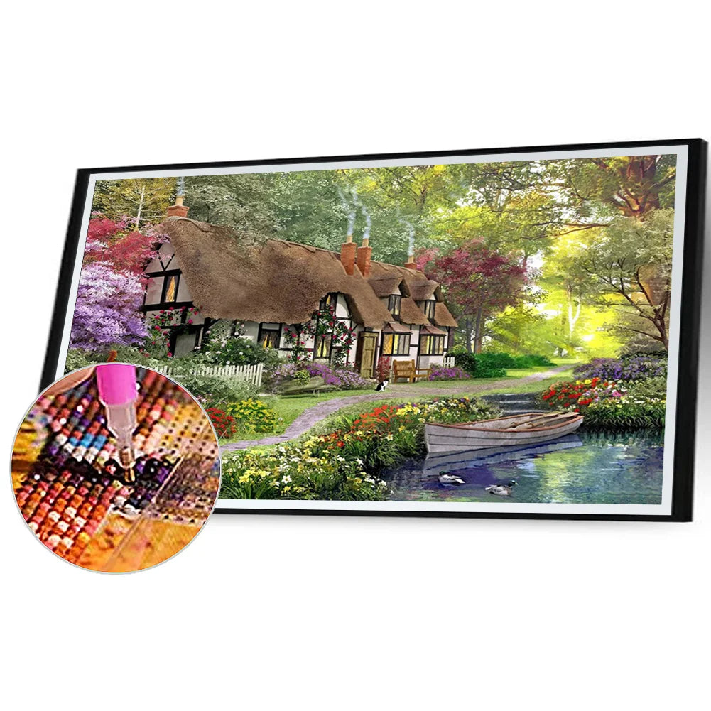 Villa With Garden | Diamond Painting