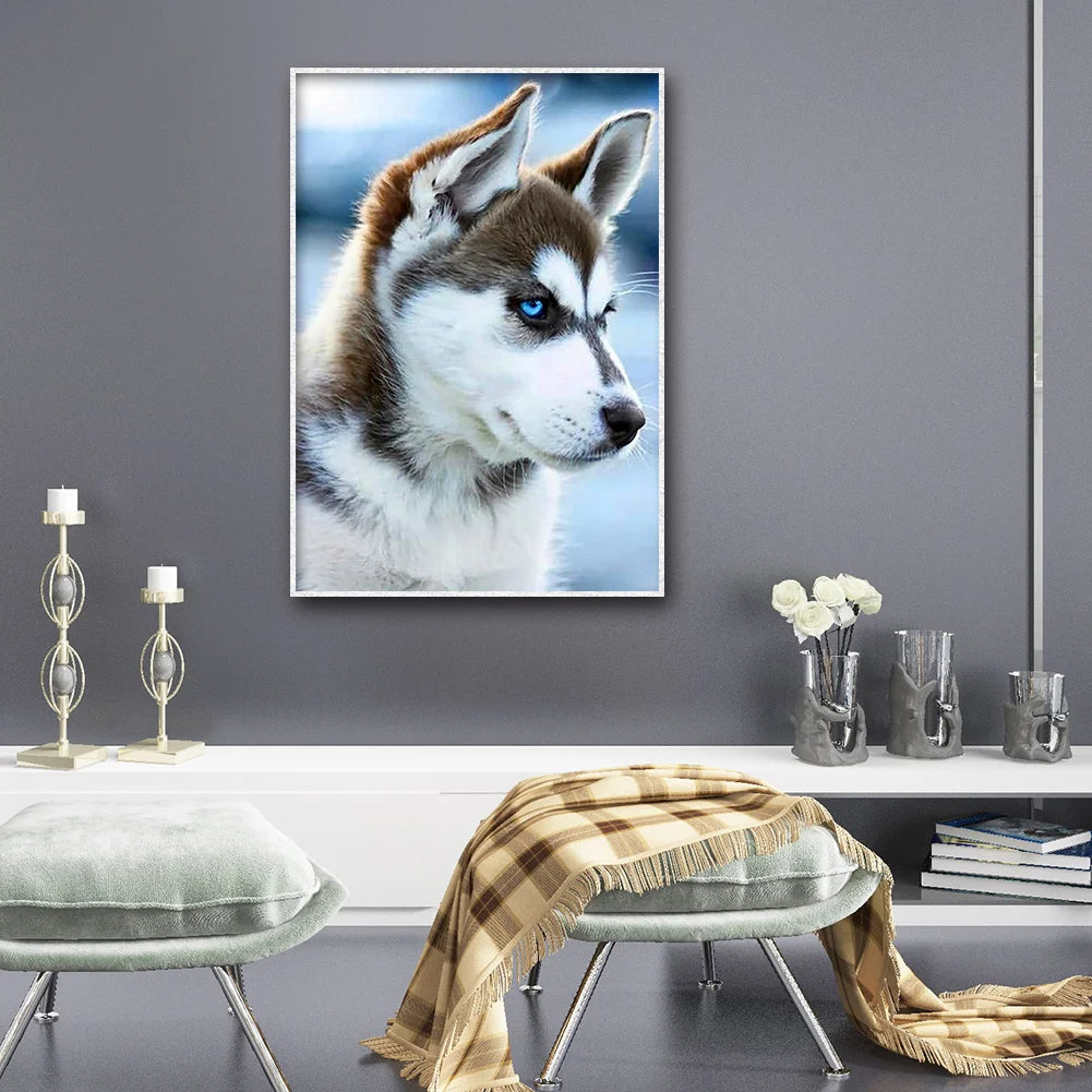 White Dog Husky | Diamond Painting