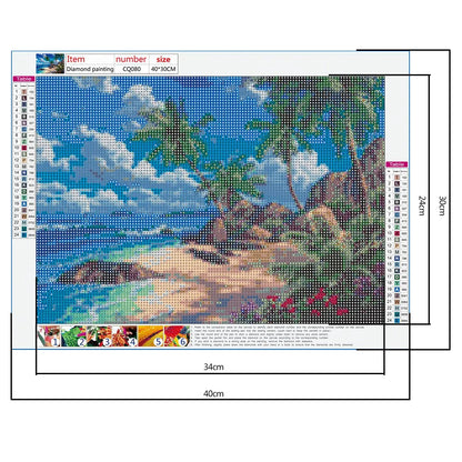 Blue Sea And Beach | Diamond Painting