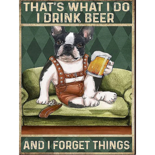 Poster Dog French Bulldog | Cross Stitch Embroidery