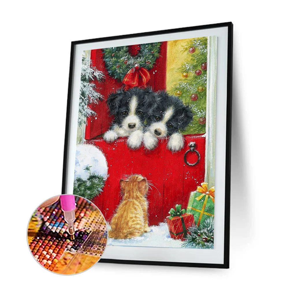 Christmas Dog | Diamond Painting