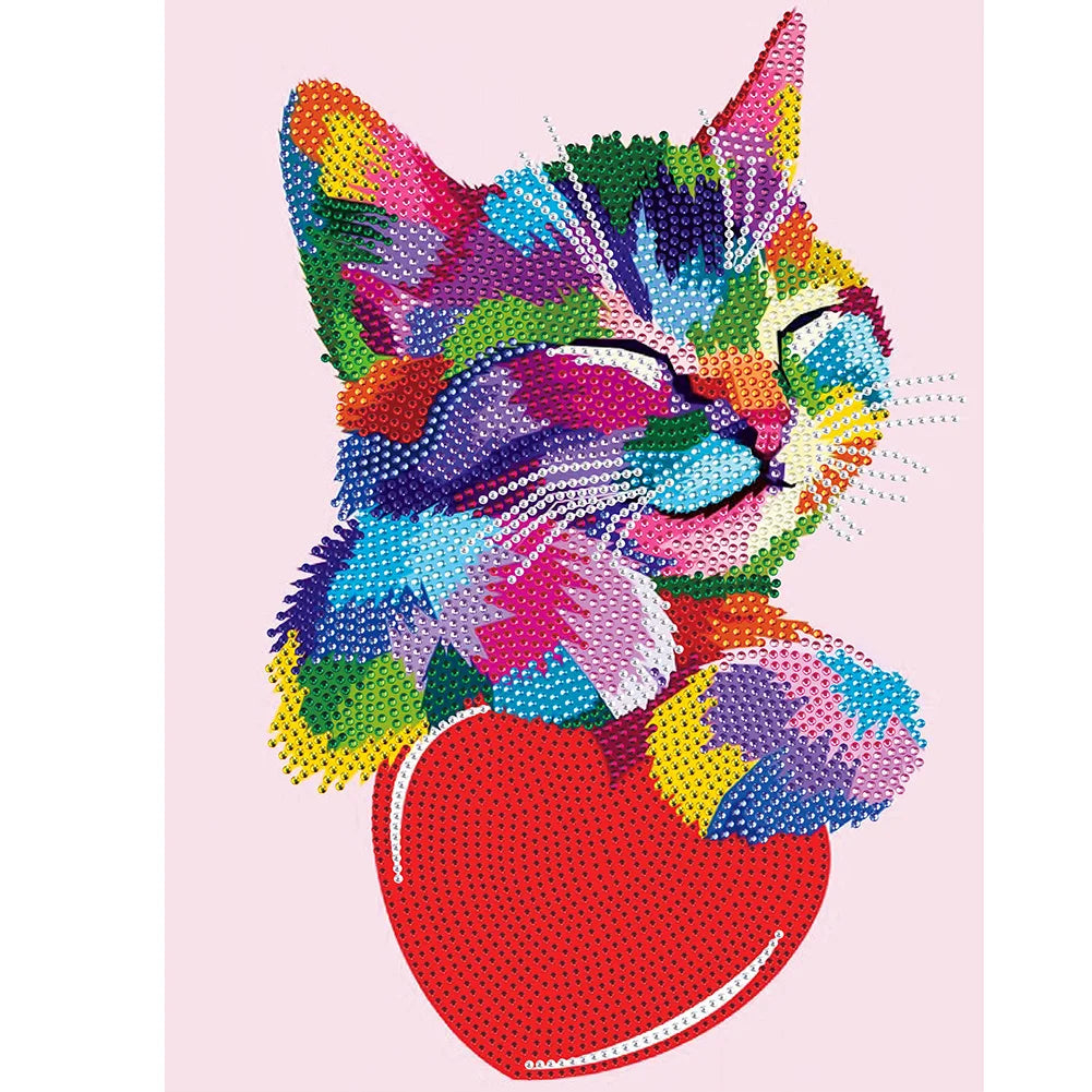 Colorful Cat | Cross Stitch Embroidery