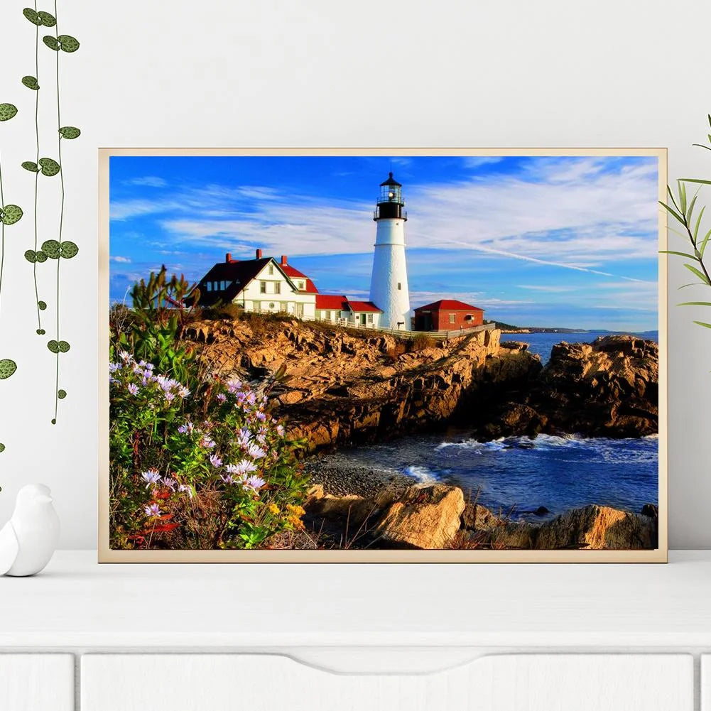 White Lighthouse | Diamond Painting