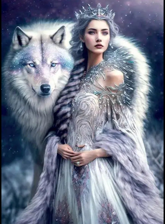 Wolf And Girl | Diamond Painting