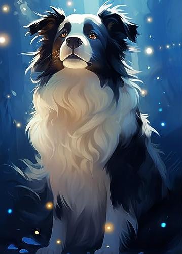 Dog Border Collie | Cross Stitch Embroidery