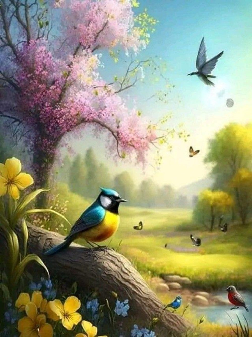 Birds and Flowers | Diamond Painting