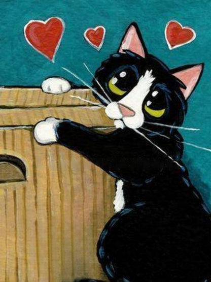 Tuxedo Cat  | Diamond Painting