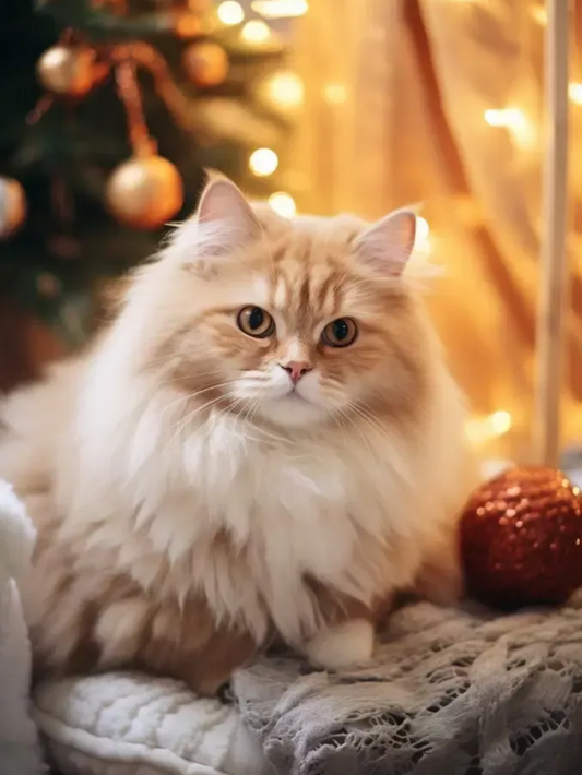 Christmas cat | Diamond Painting