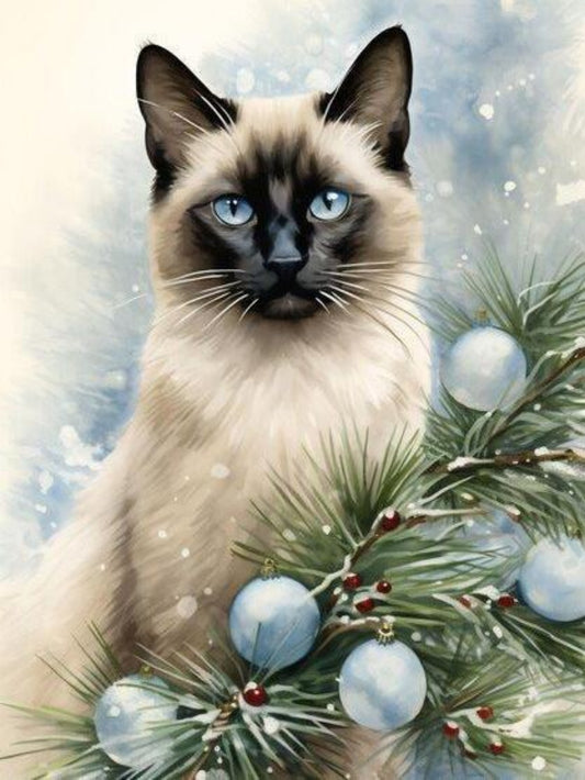 Christmas cat | Diamond Painting