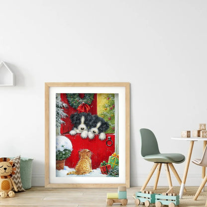 Christmas Dog | Diamond Painting