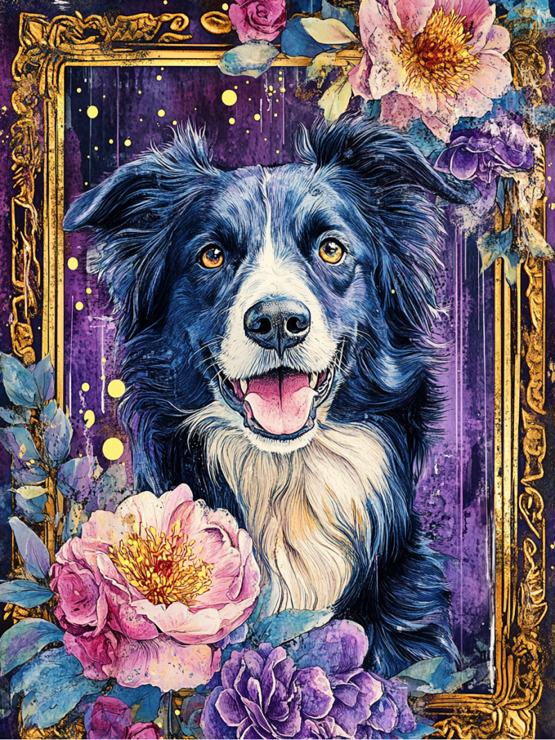 Dog Border Collie | Diamond Painting