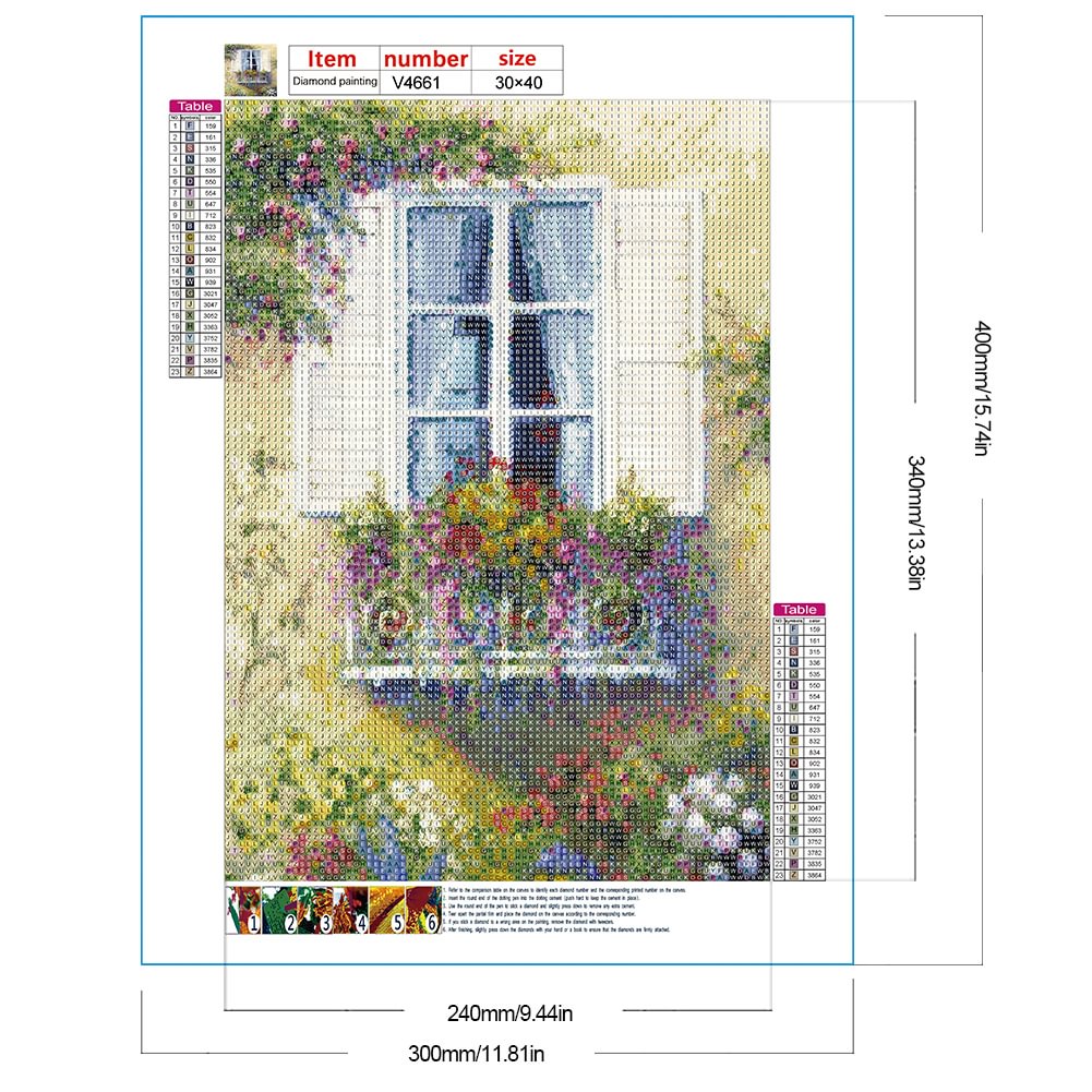 Window Flower | Diamond Painting