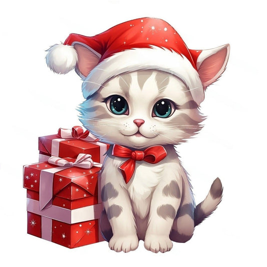 Christmas cat | Diamond Painting