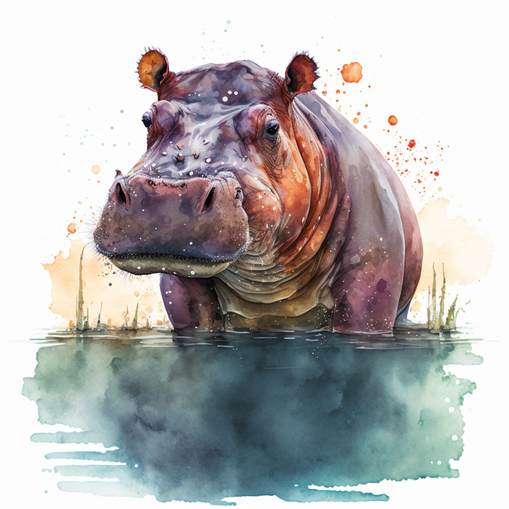 Hippo | Diamond Painting