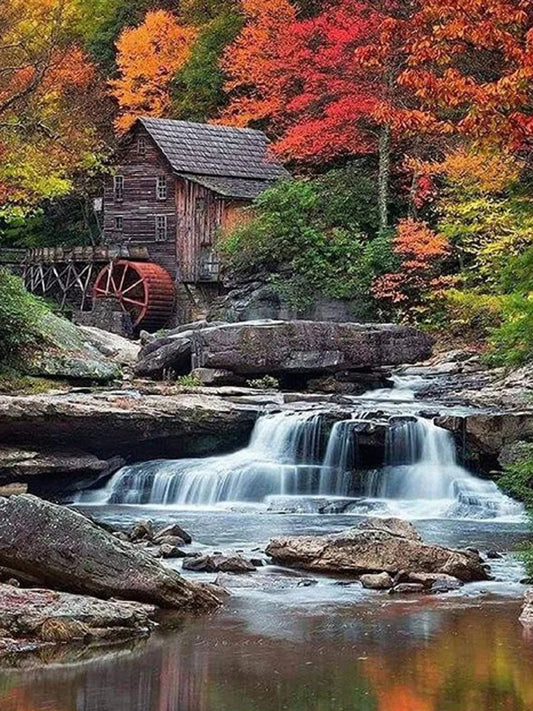 House On The Waterfall | Diamond Painting