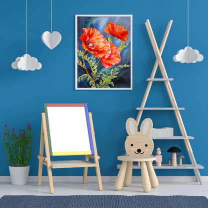 Red Flower | Diamond Painting