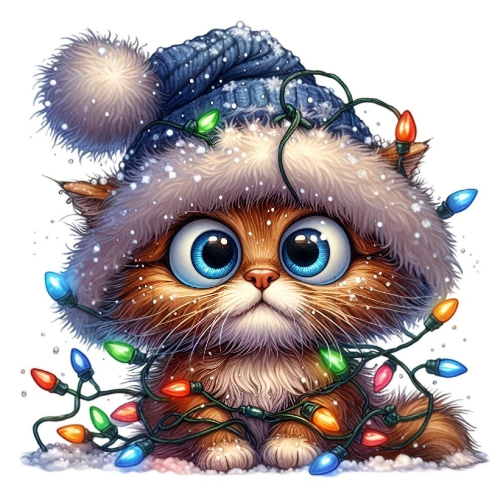 Christmas cat | Diamond Painting