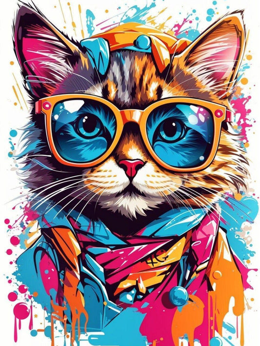 Colorful Cat | Diamond Painting