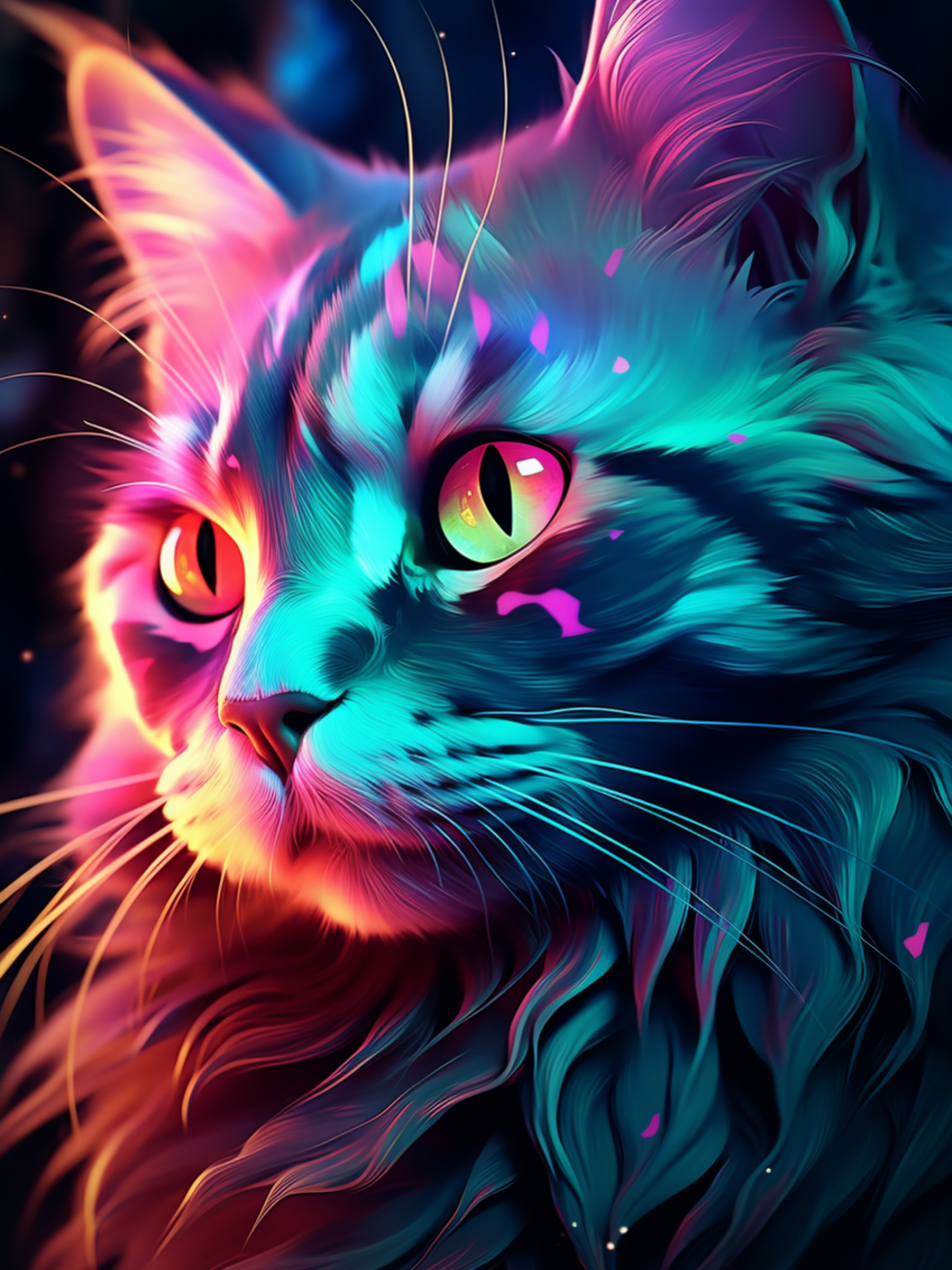 Colorful Cat | Diamond Painting