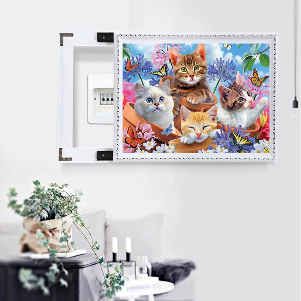 Cat with Butterfly | Diamond Painting