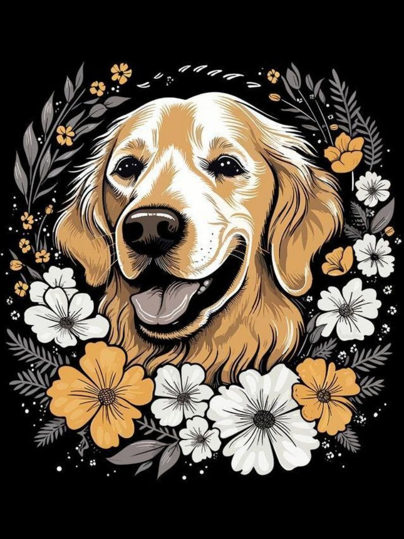 Golden Retriever Dog | Diamond Painting