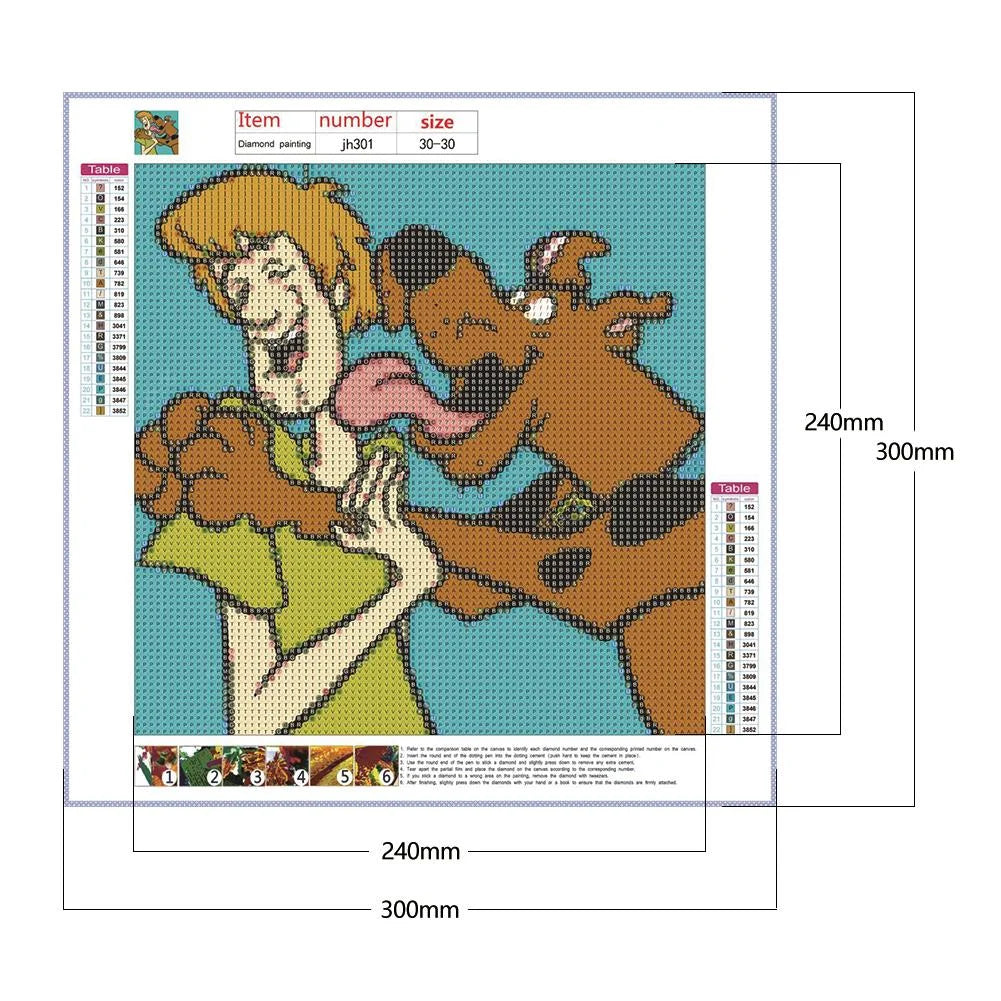 Shaggy and Scooby Dog| Diamond Painting