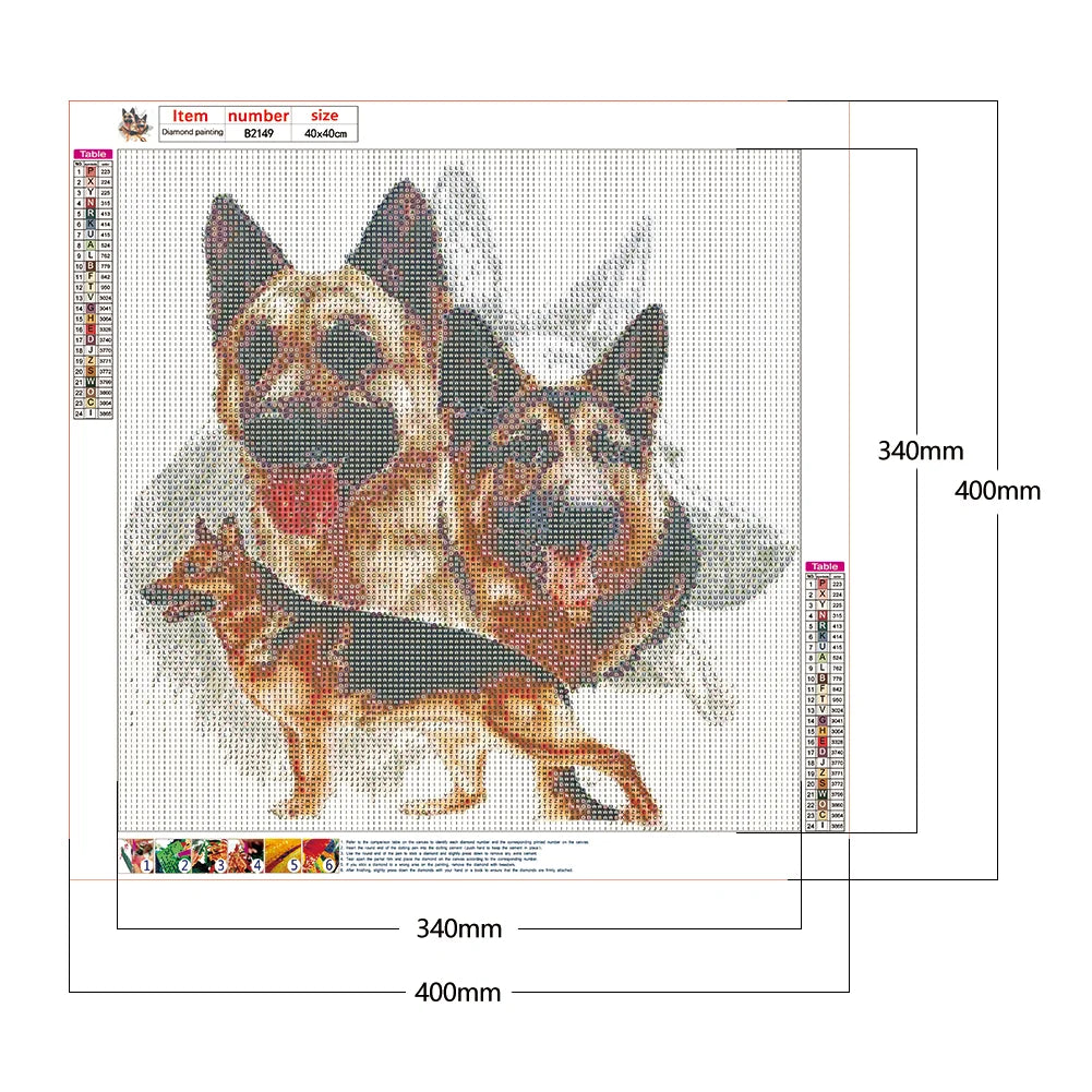 Fierce Dog German Shepherd | Diamond Painting